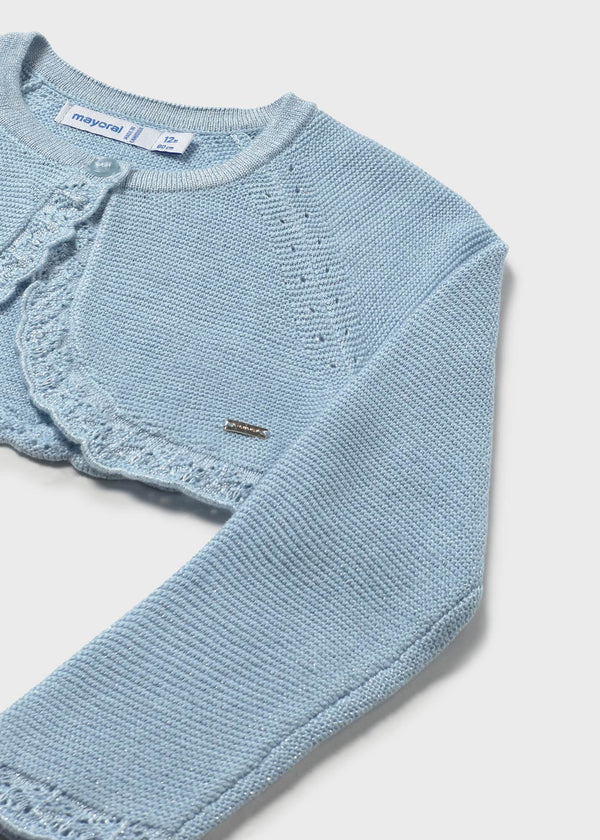 Bolerino Tricot Basico Cielo