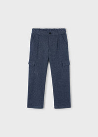 Pantalone Cargo Formale Marino Mix