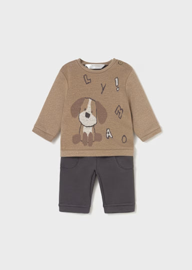 Completo Pantalone Lungo Jacquar Arachide