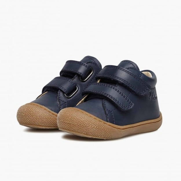 Scarpa Cocoon Pelle Blu Strappi
