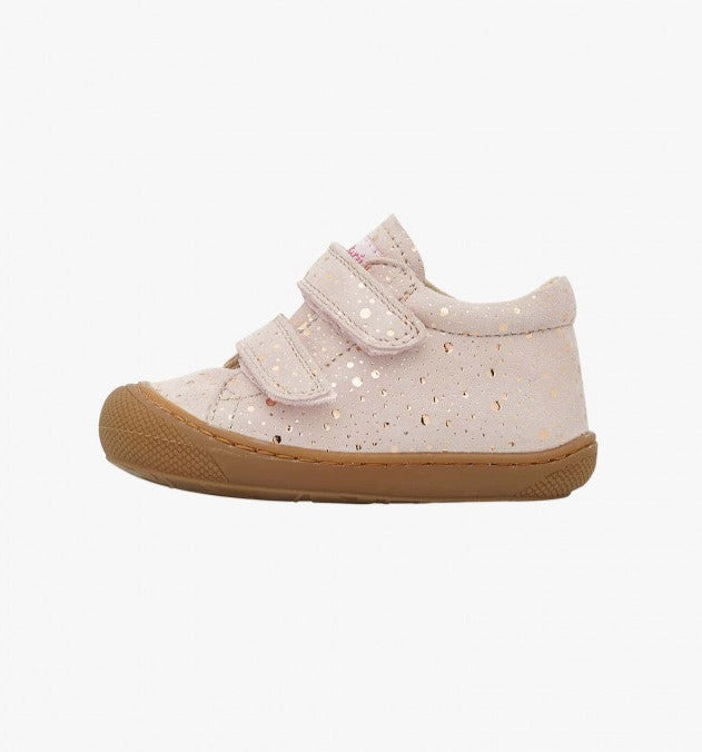 Scarpa Cocoon Suede Rosa-Platinum Strappi