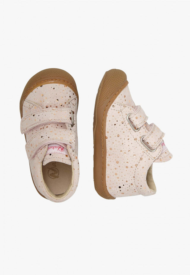 Scarpa Cocoon Suede Rosa-Platinum Strappi