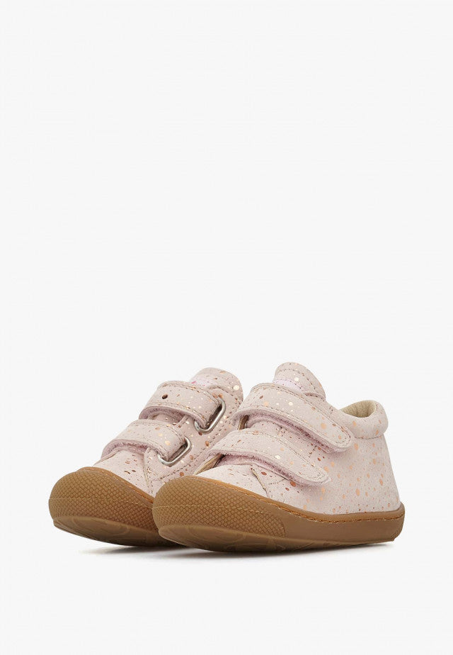 Scarpa Cocoon Suede Rosa-Platinum Strappi