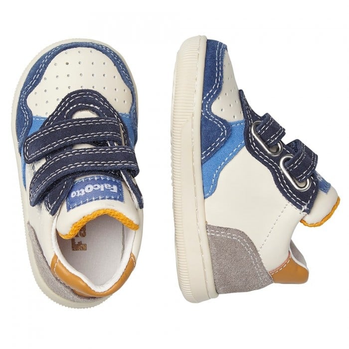 Sneakers Klip Suede Blu con Strappi