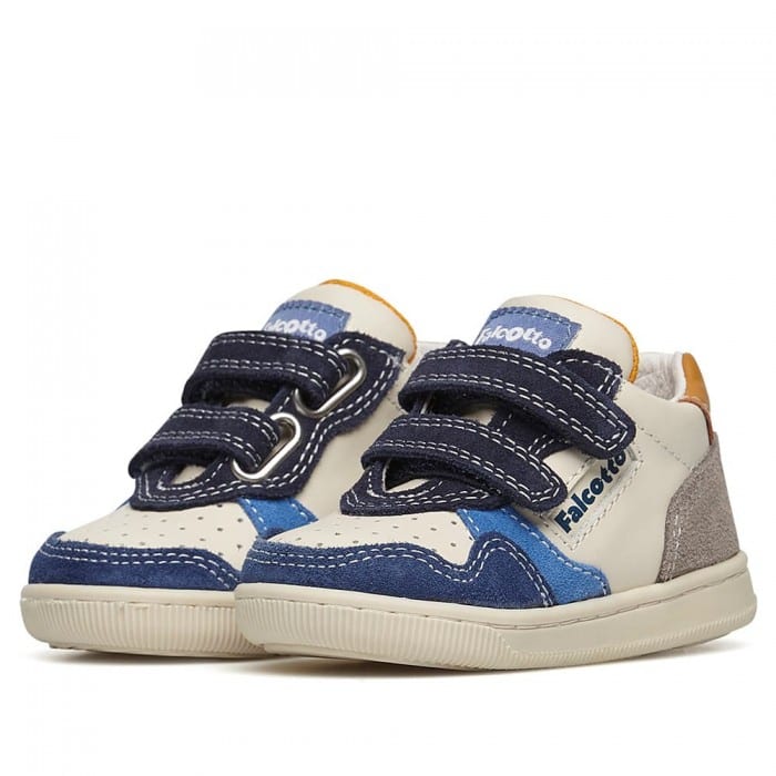 Sneakers Klip Suede Blu con Strappi