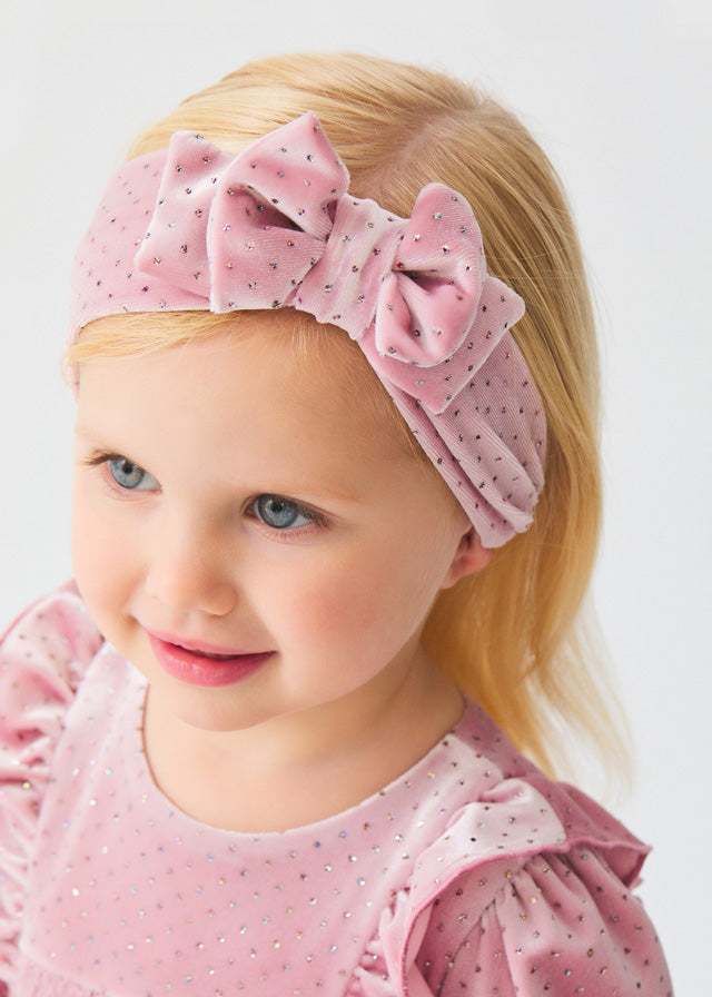 Fascia Rosa in Velluto con Strass