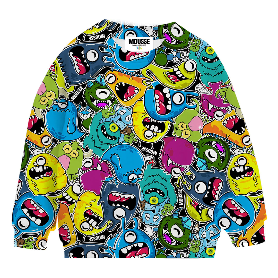 Felpa Girocollo Fantasia Monster