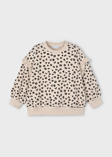 Felpa Volant Maniche Sabbia