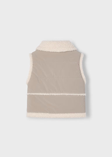 Gilet Contrasti Teddy Topo