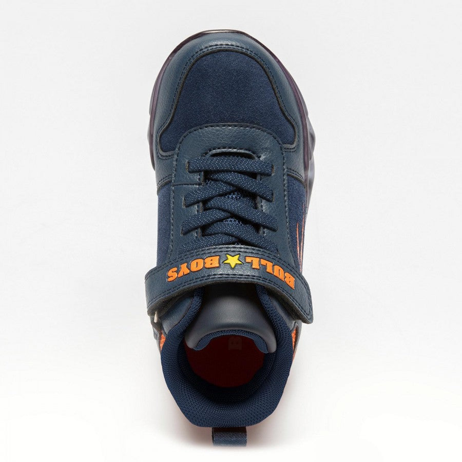 Sneakers Alta Dinosauro Blu/Arancio