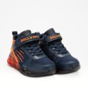 Sneakers Alta Dinosauro Blu/Arancio