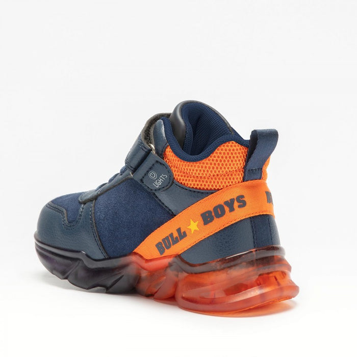 Sneakers Alta Dinosauro Blu/Arancio