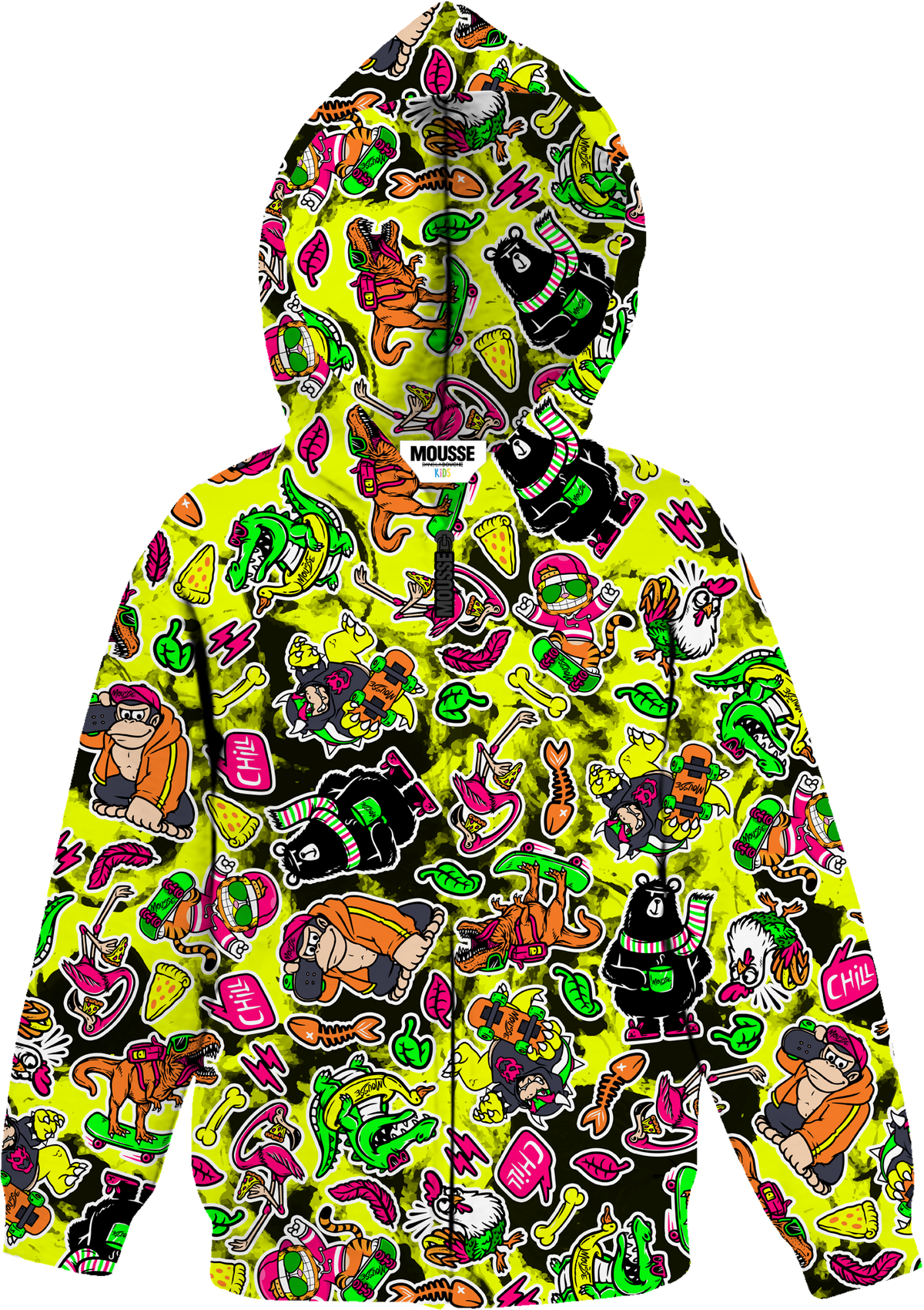 Felpa Con Cappuccio E Zip Skate