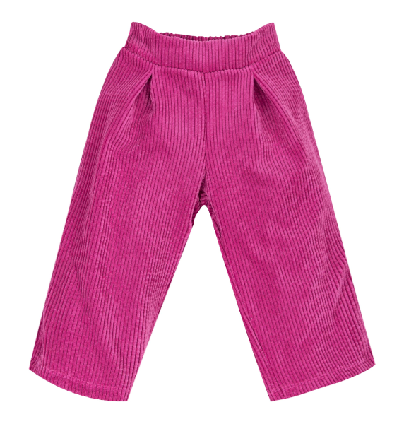 Pantalone Lungo Velluto Ciclamino