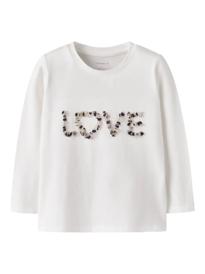 T-Shirt Manica Lunga Bambina Cloud Dancer