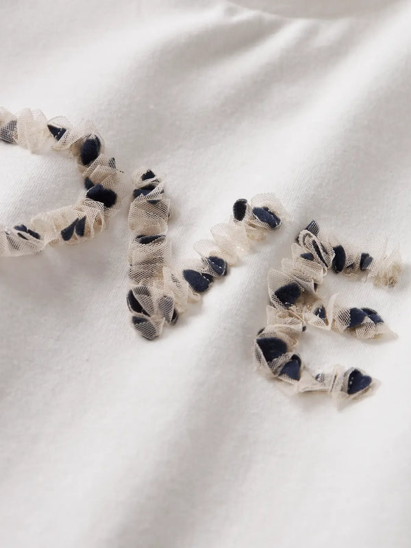 T-Shirt Manica Lunga Bambina Cloud Dancer