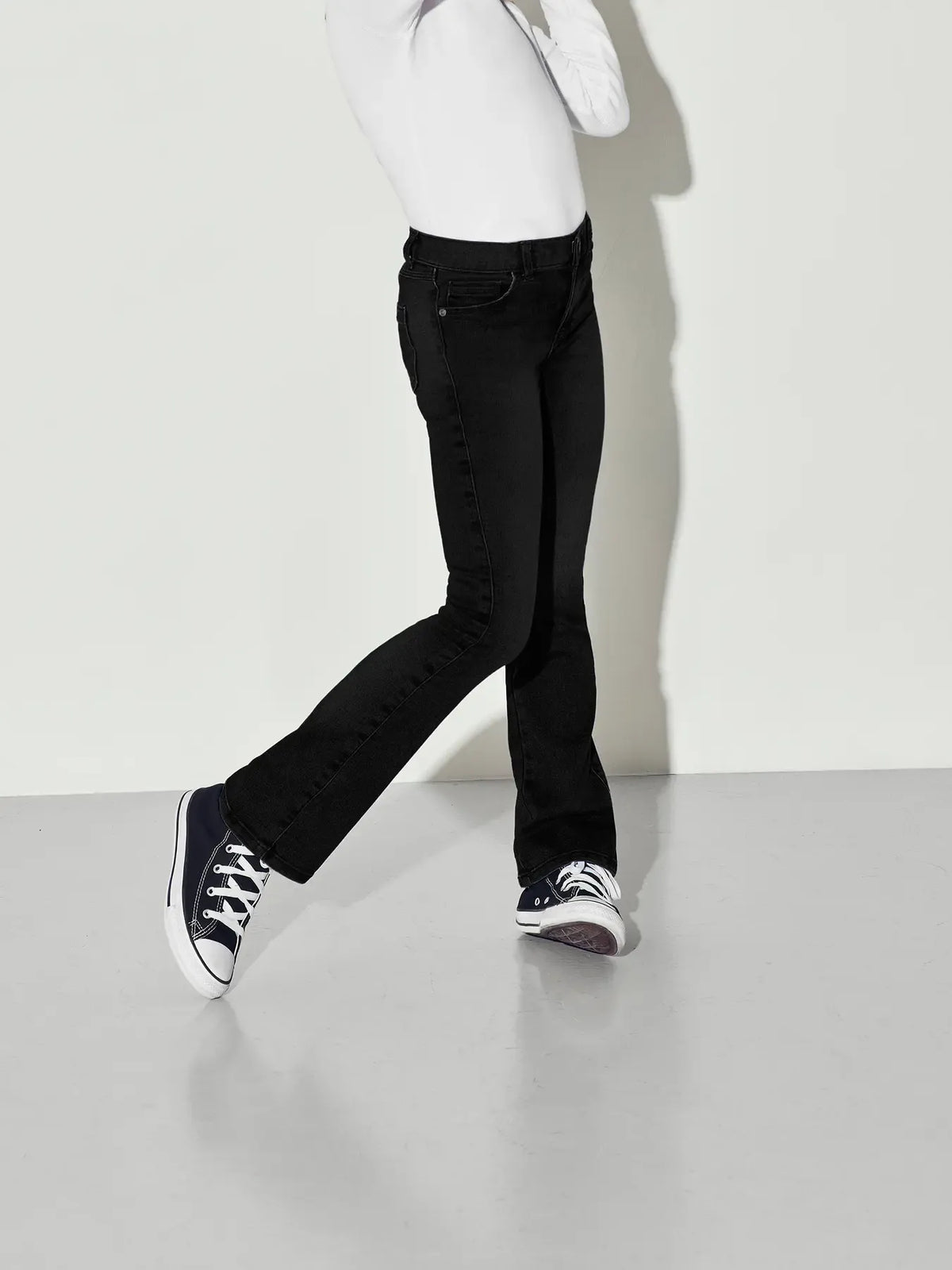 Jeans da Ragazza A Zampa Nero