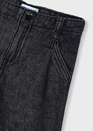 Pantalone Denim Wide Leg Nero