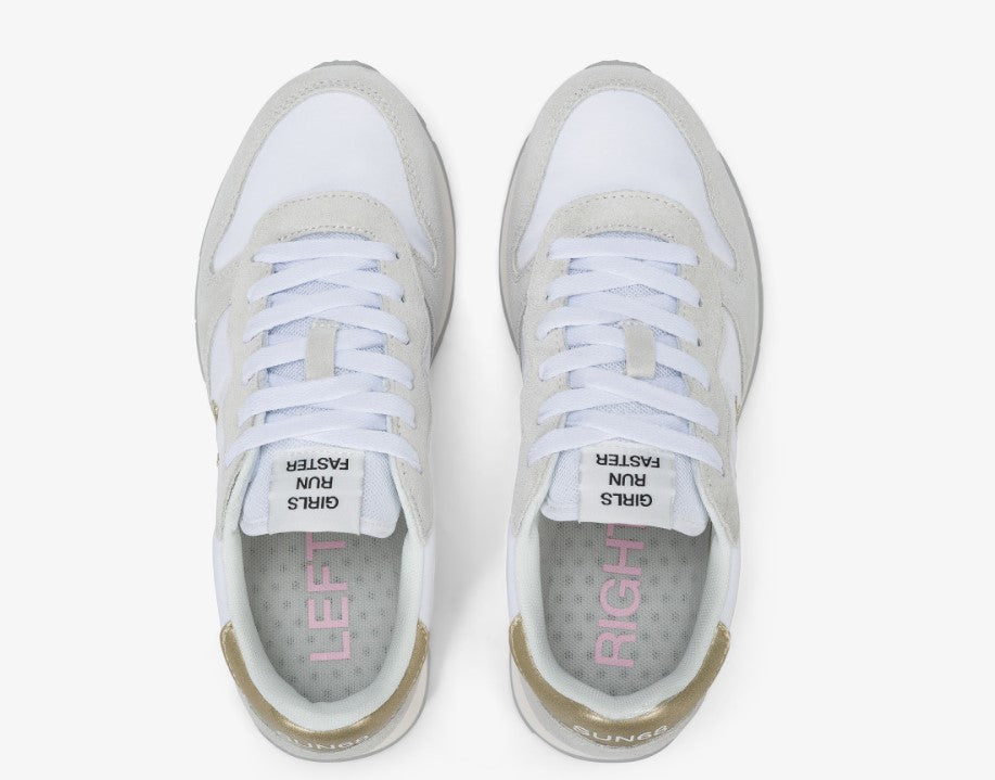 Sneaker Girl Ally Gold Silver Teen Bianco