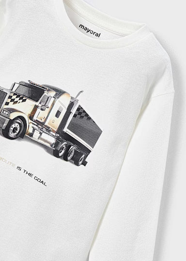 Maglietta Manica Lunga Truck Panna