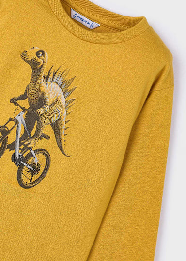 Maglietta Manica Lunga Dino Mostarda