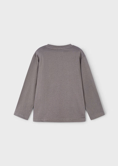 Maglietta Manica Lunga Glow In The Dar Grigio