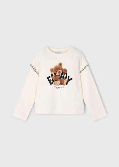 Maglietta Manica Lunga Orso Macchiato