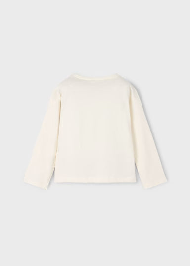 Maglietta Manica Lunga Tasca Crochet Macchiato