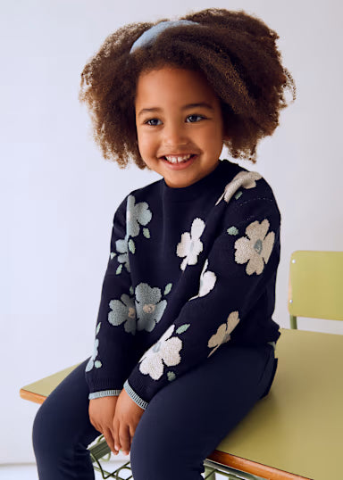 Maglia Jacquard Petrolio