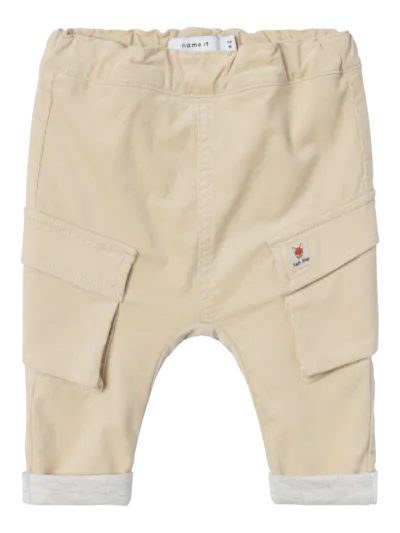 Pantalone Bambino In Velluto Beige
