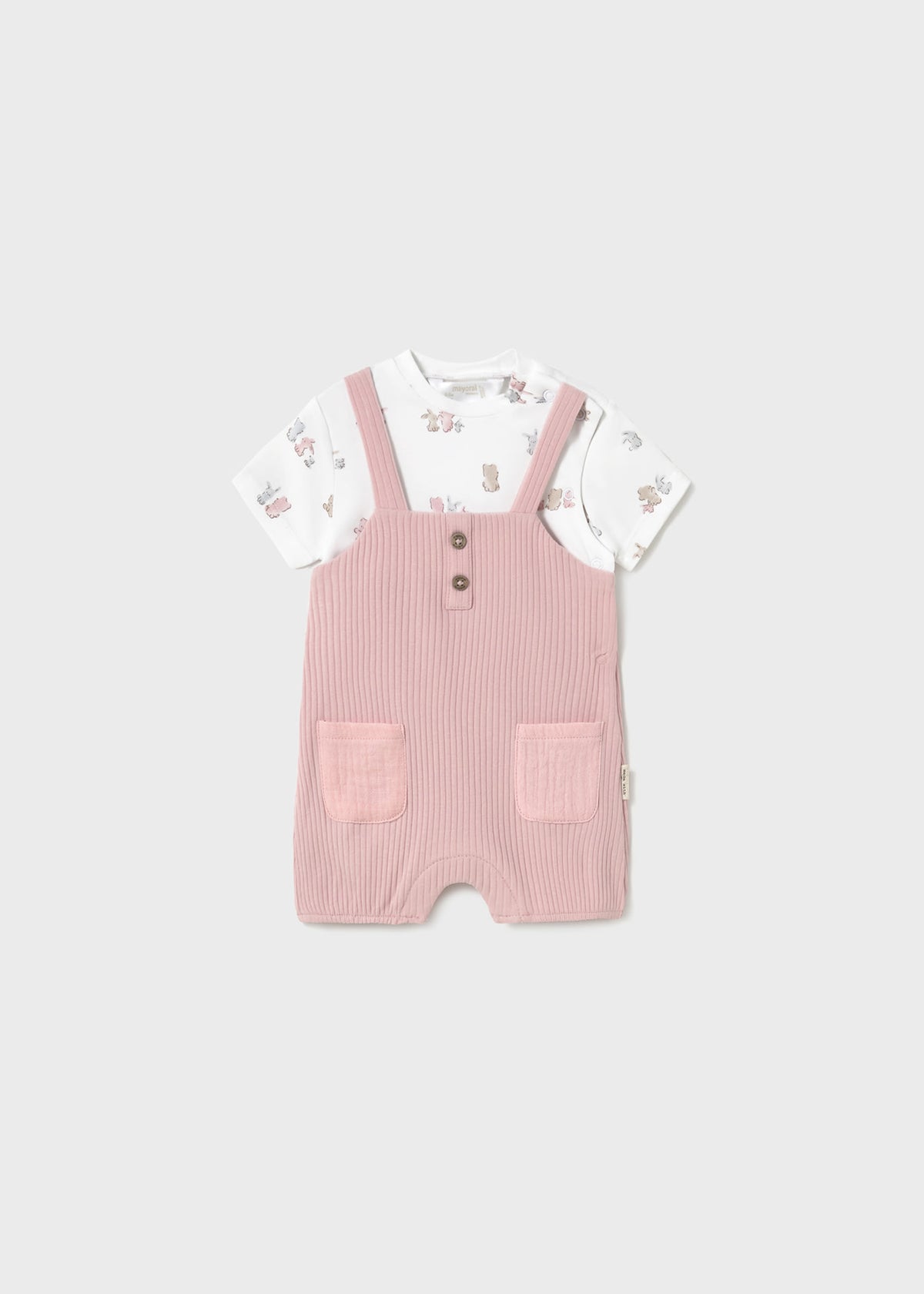 Pagliaccetto Salopette Rosa Baby