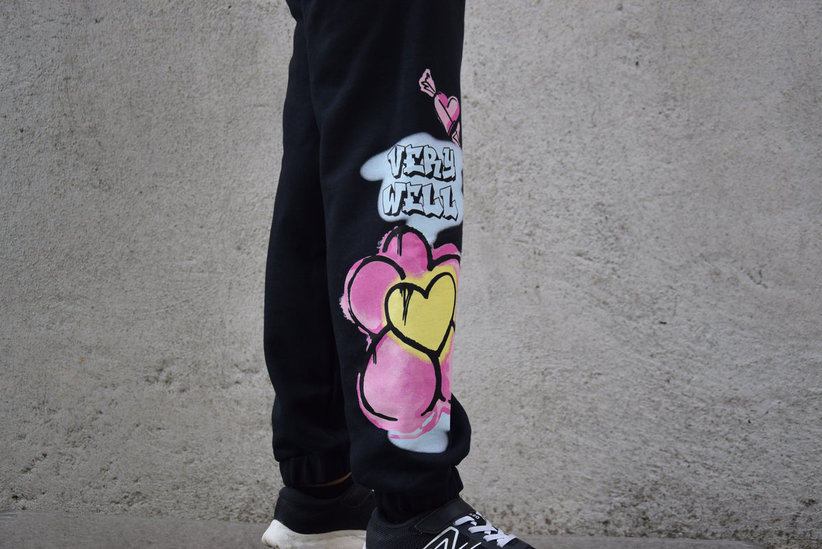 Pantaloni Felpa Ragazza Nero