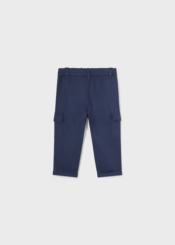 Pantalone Cargo Slim Azzurro