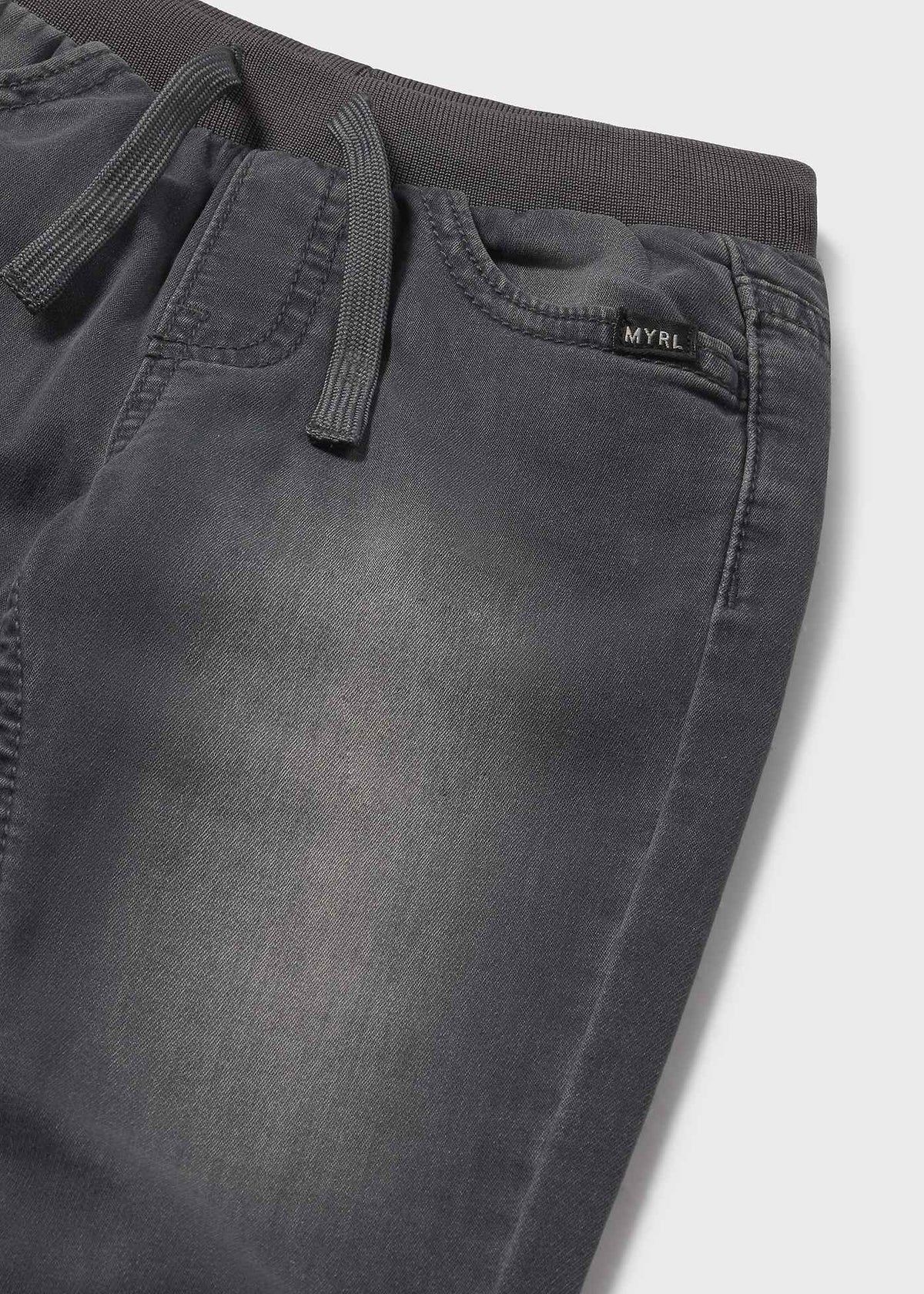 Pantalone Soft Denim Jogger Grigio Scu