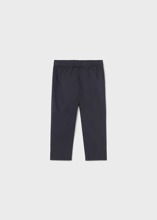 Pantalone Popeline Elastan Marino