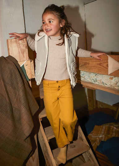 Pantalone Twill Marine Mostarda