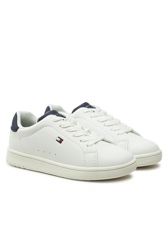 Sneaker Bassa Allacciata Bianco Blu