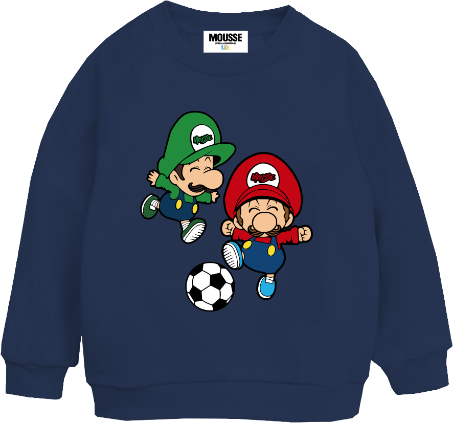 Felpa Super Mario Blu Navy