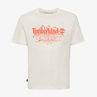 T-shirt fiammata con grafica Bianca