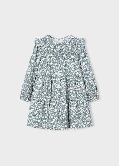 Vestito Velluto Stampato Salvia