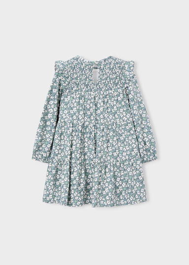 Vestito Velluto Stampato Salvia