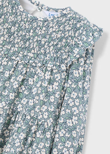 Vestito Velluto Stampato Salvia