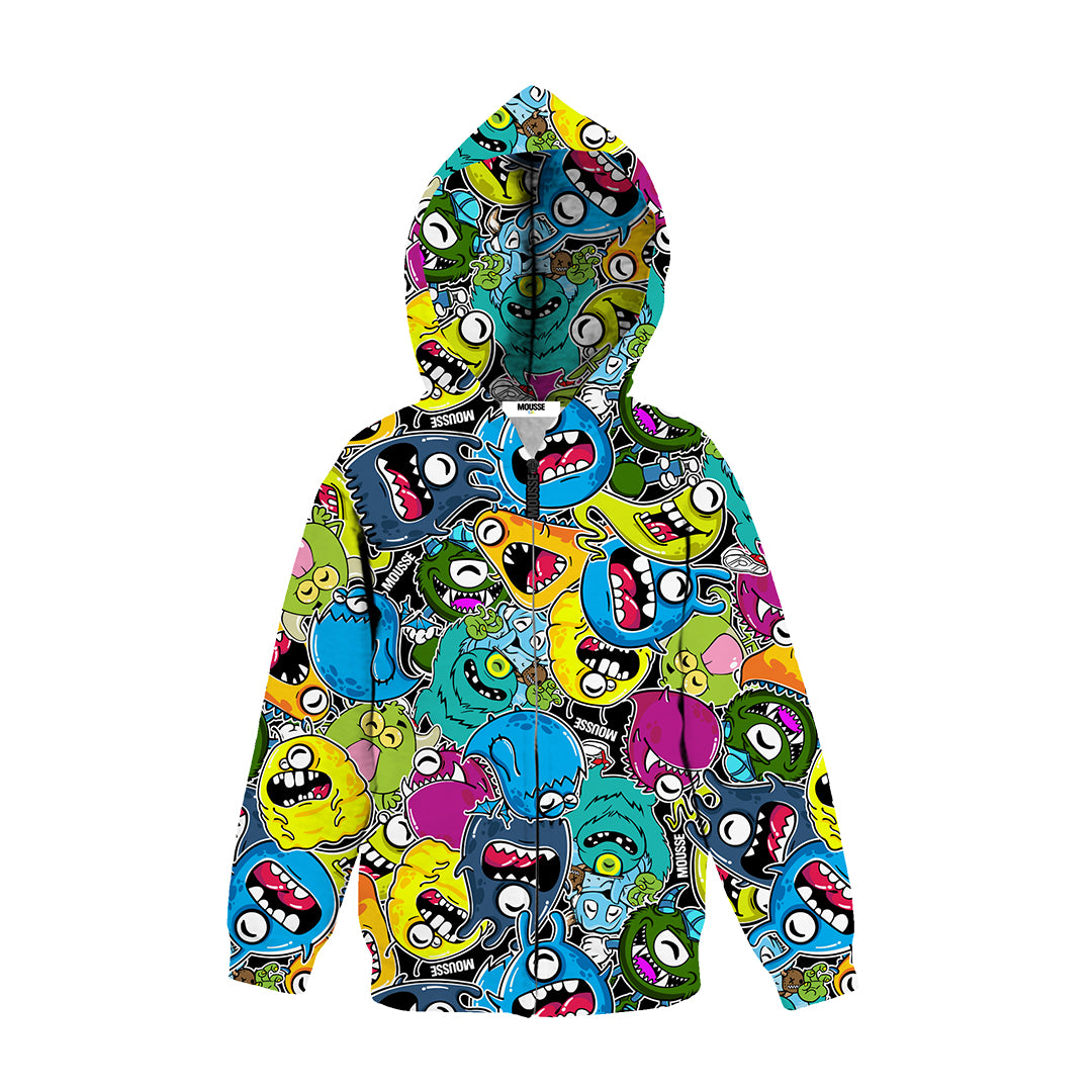 Zip Cappuccio Fantasia Monster