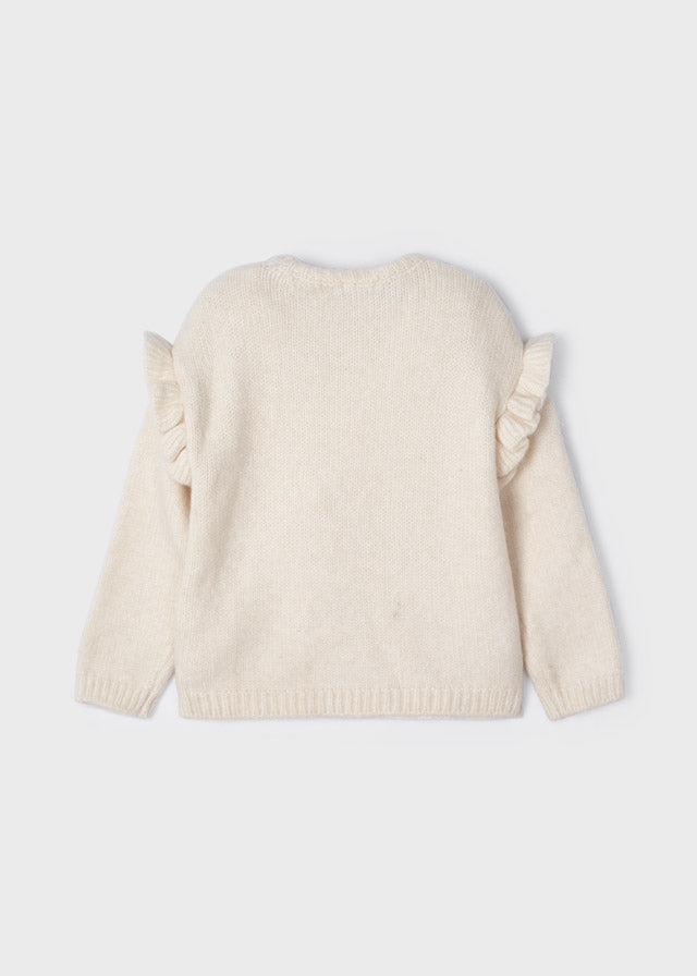 Maglioncino Jersey Ricamato Beige