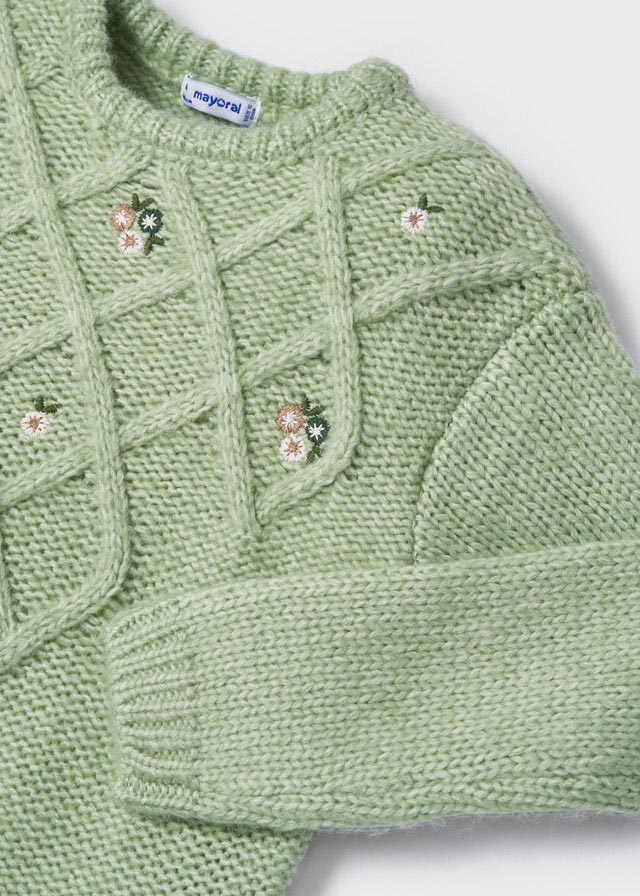 Maglioncino Jersey Ricamato Verde