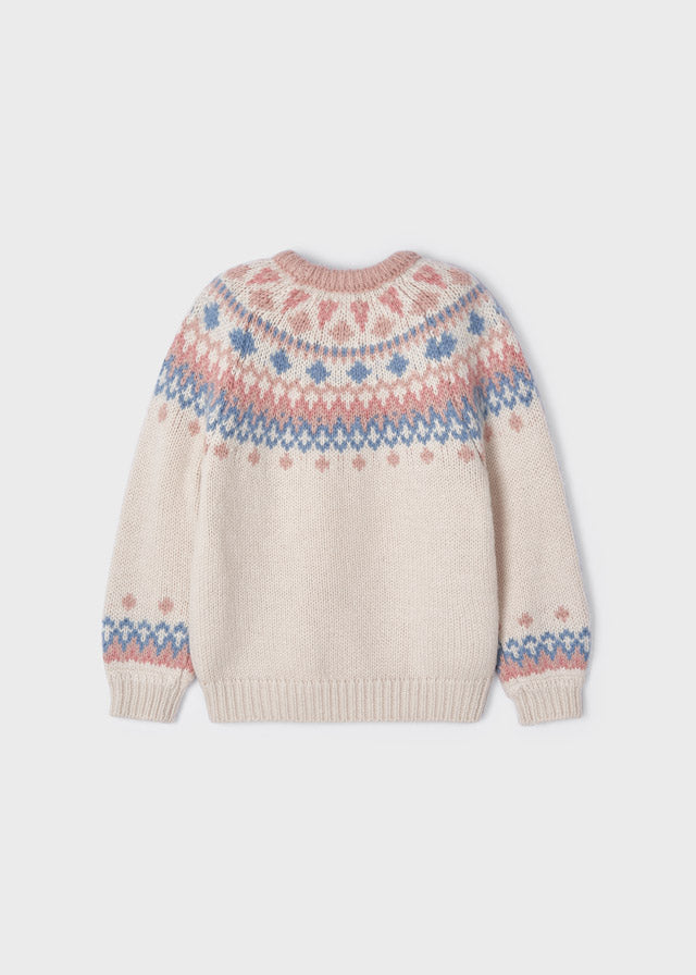 Maglioncino Jersey Jacquard Beige