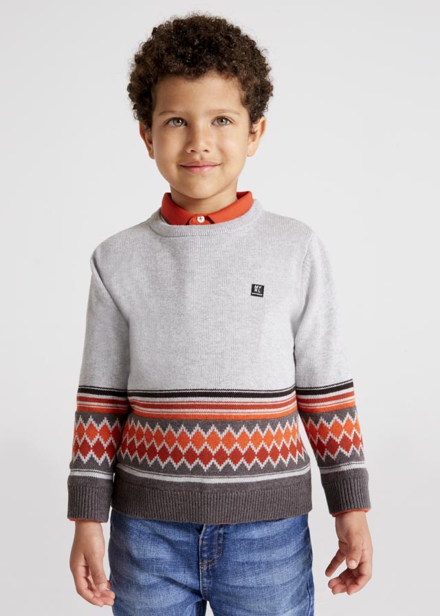 Maglioncino Jacquard Grigio