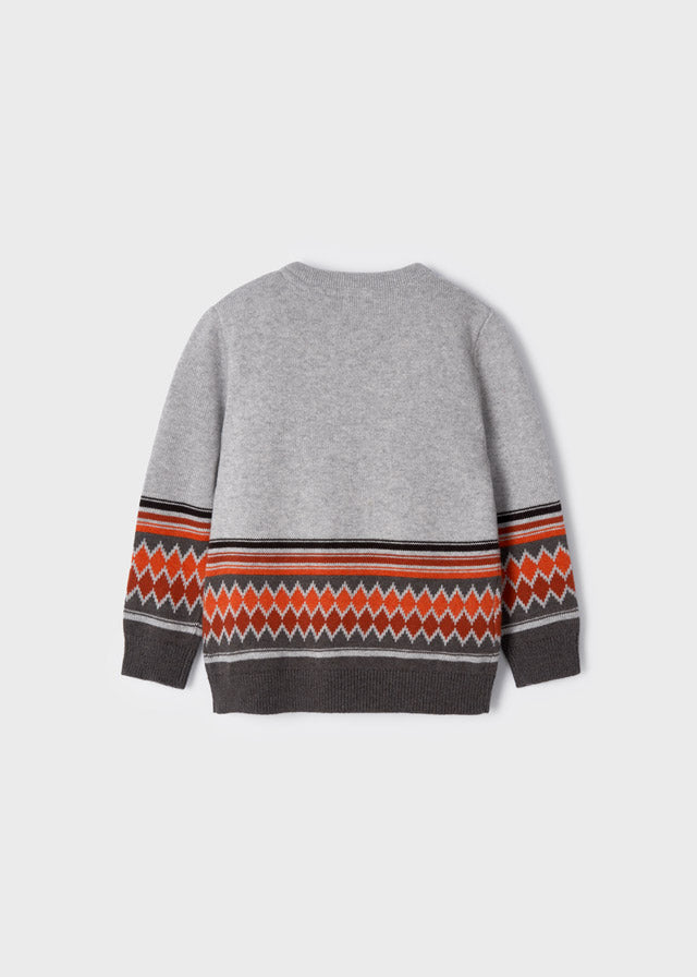 Maglioncino Jacquard Grigio