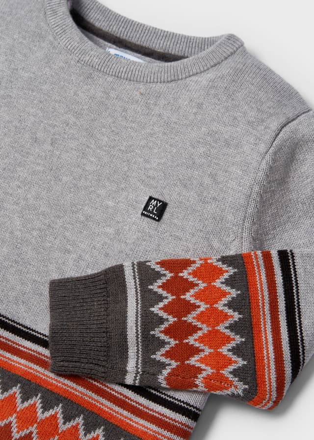 Maglioncino Jacquard Grigio