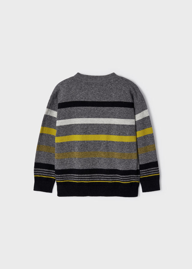 Maglioncino Jersey Righe Grigio